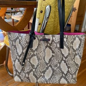 Cromia snakeskin tote with pouch